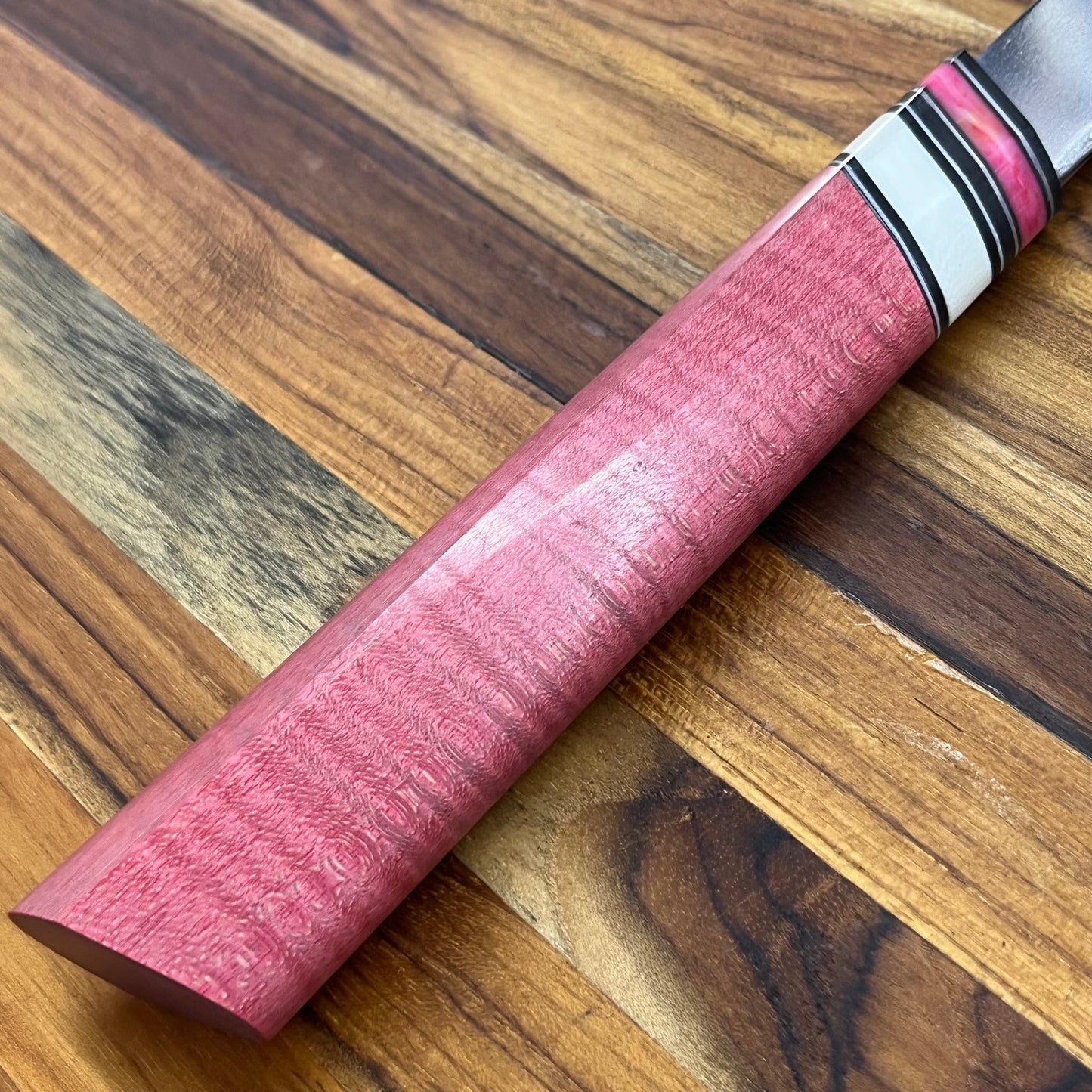 3rd Hill Customs 155mm (6") Ko Bunka w/ Red Curly Mango Handle