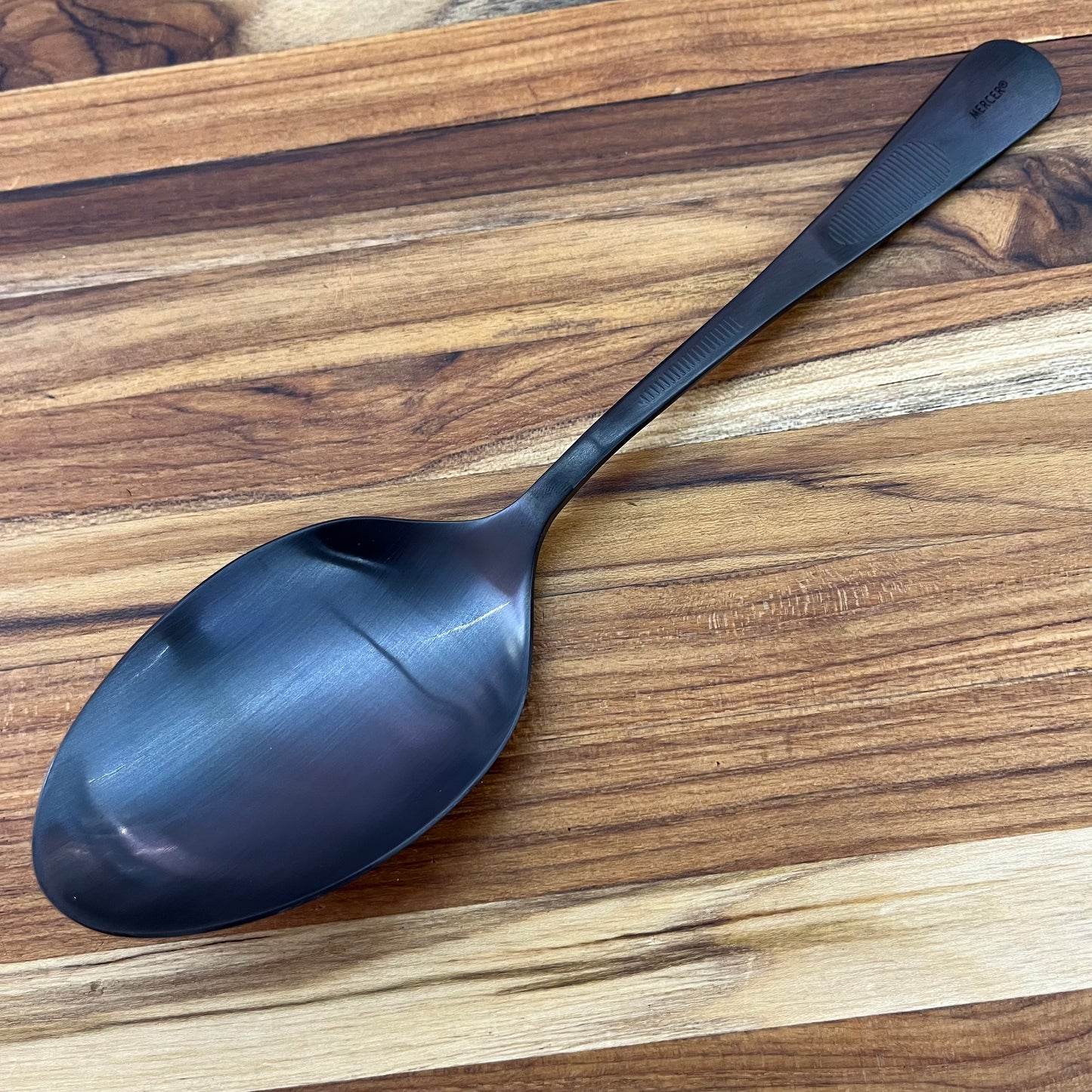 Mercer Tool 9" Matte Black Solid Bowl Platting Spoon