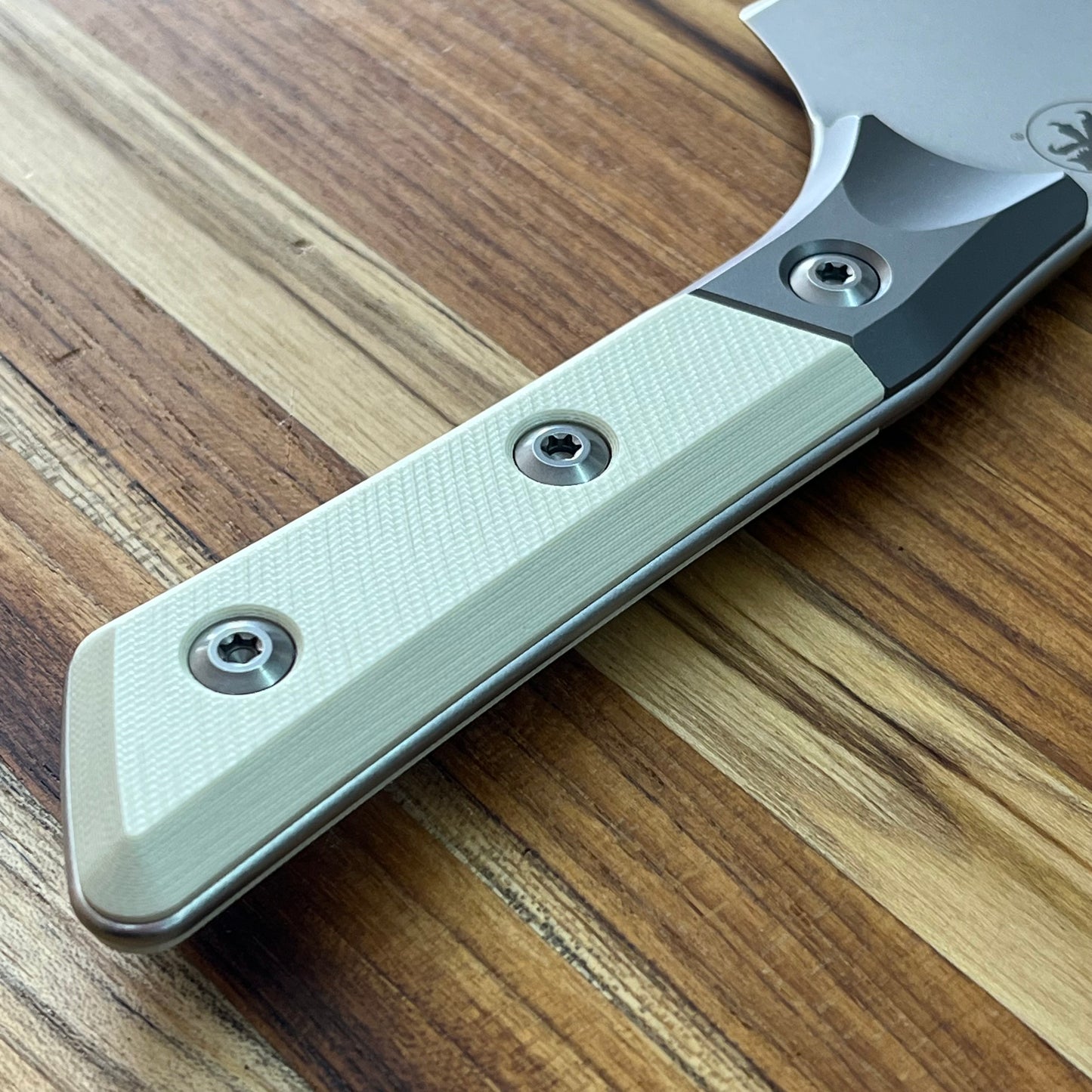 Microtech Culinary 8" Chef's Knife w/ Titanium Bolster & Ivory G10 Handle