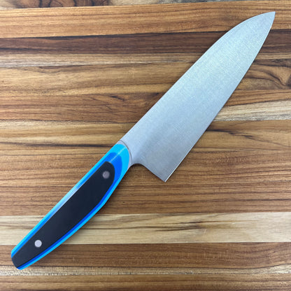 Patterson Forge Semi-Custom 165mm (6.5") Santoku w/ Retro Blue TRD G10 Handle