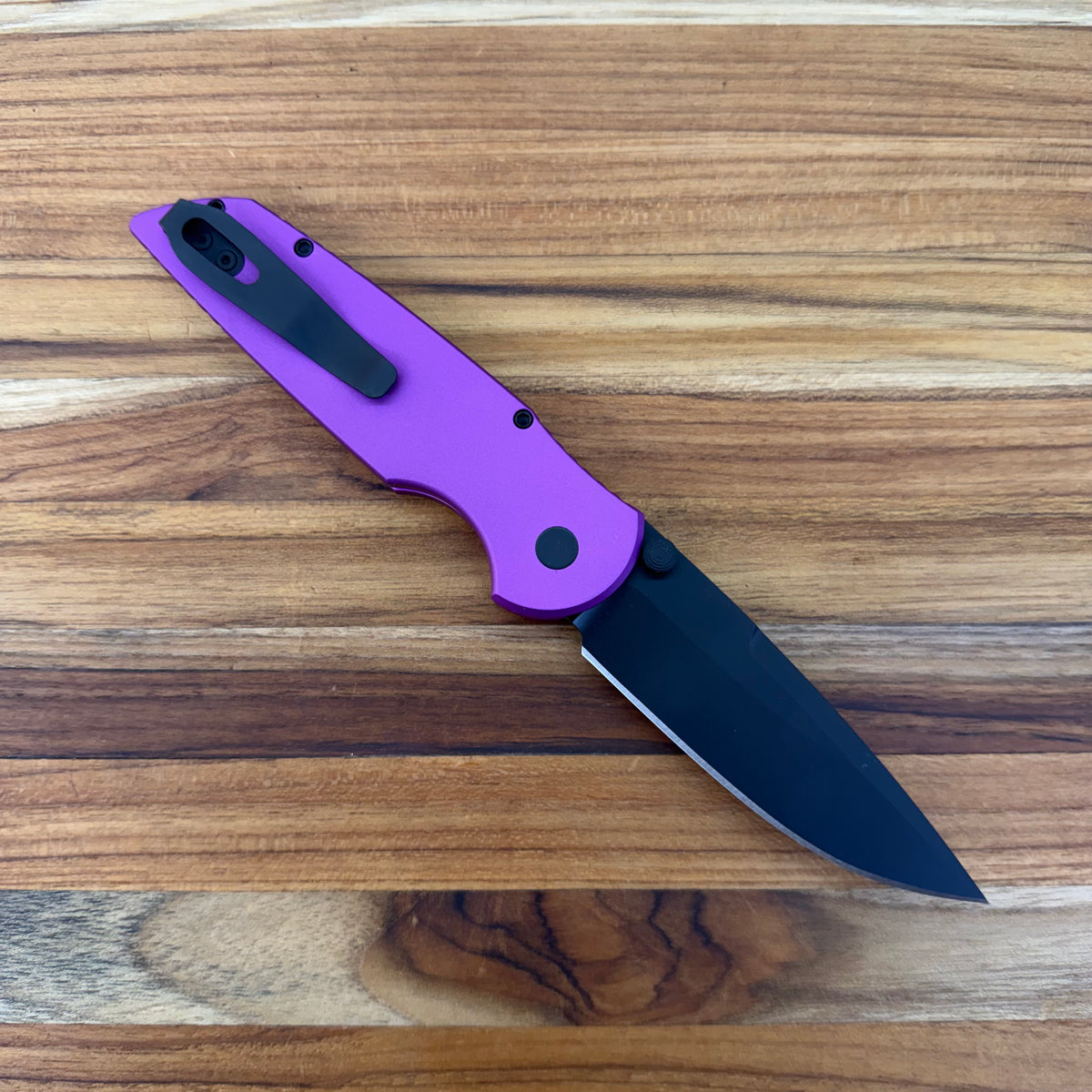 Pro-Tech TR-3 Integrity 3.5" Folding Knife w/ Solid Purple Aluminum Handle