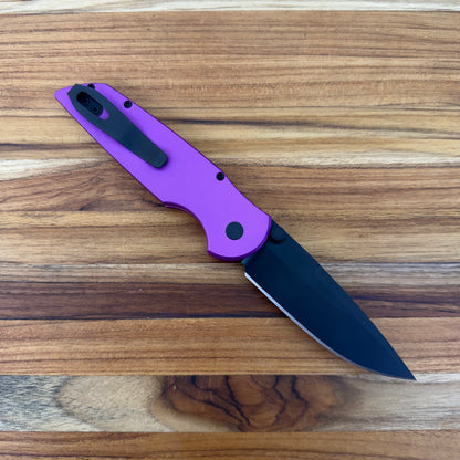Pro-Tech TR-3 Integrity 3.5" Folding Knife w/ Solid Purple Aluminum Handle