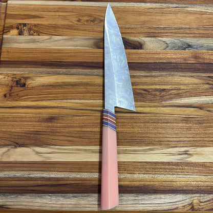 3rd Hill Customs 215mm (8.5") Damasteel Gyuto w/ Peach Resin Handle