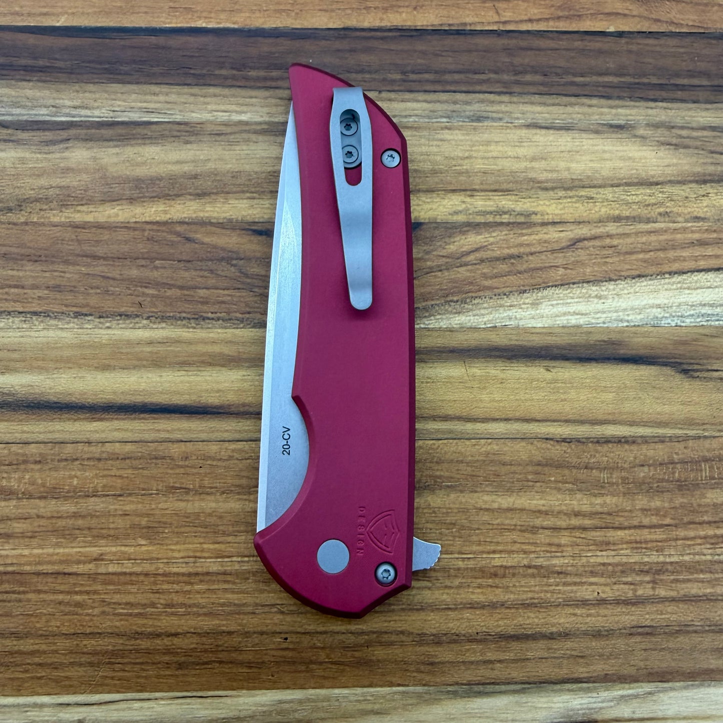 Pro-Tech Mordax 3.5" Flipping Knife w/ Red Aluminum Handle