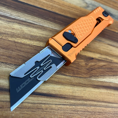 Reate Exo-U Gravity 2.5" Utility Knife w/ Orange Diamond Handle