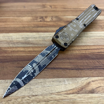 Microtech Ultratech Gen IV D/E 3.5" OTF w/ Tan Hero Aluminum Handle