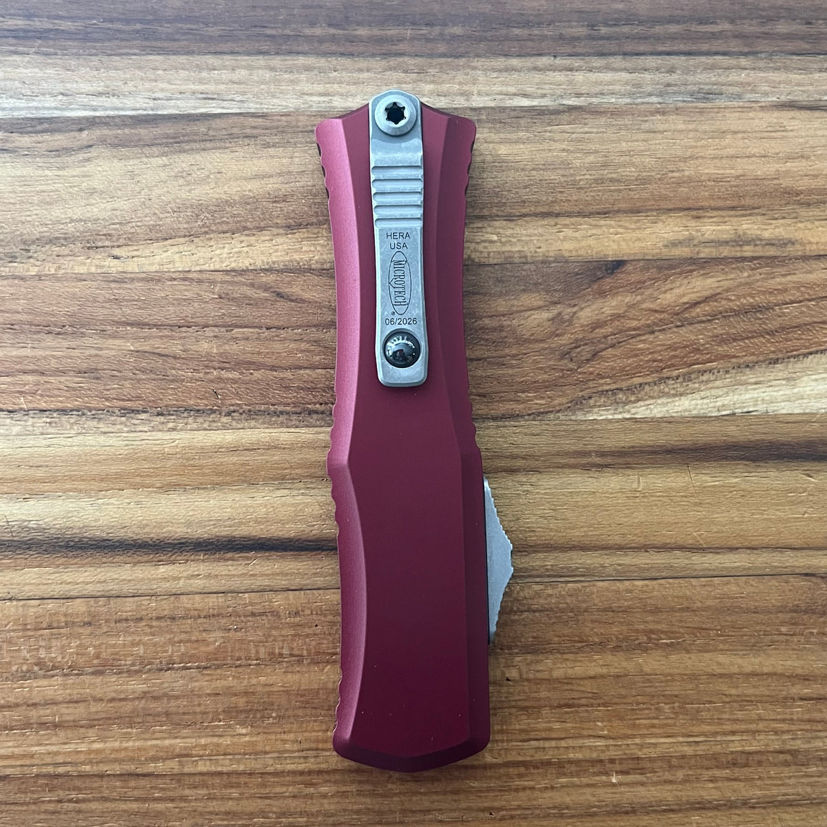 Microtech Hera II Mini 3" Apocalyptic Bayonet OTF w/ Merlot Aluminum Handle