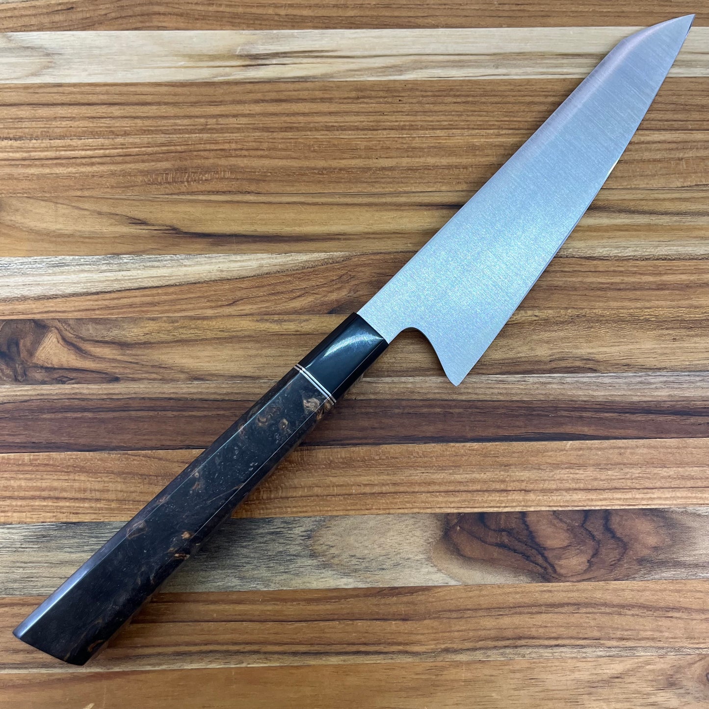 Alfredo Faccipieri ONE 190mm (7.5") Gyuto w/ MagnaCut & Stabilized Deep Black Maple Handle