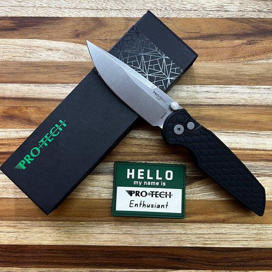 Pro-Tech TR-3 Integrity 3.5" Folding Knife w/ Reptile Black Handle