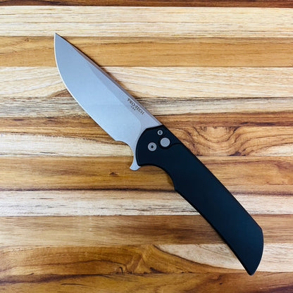 Pro-Tech Mordax 3.5" Flipping Knife w/ Black Aluminum Handle