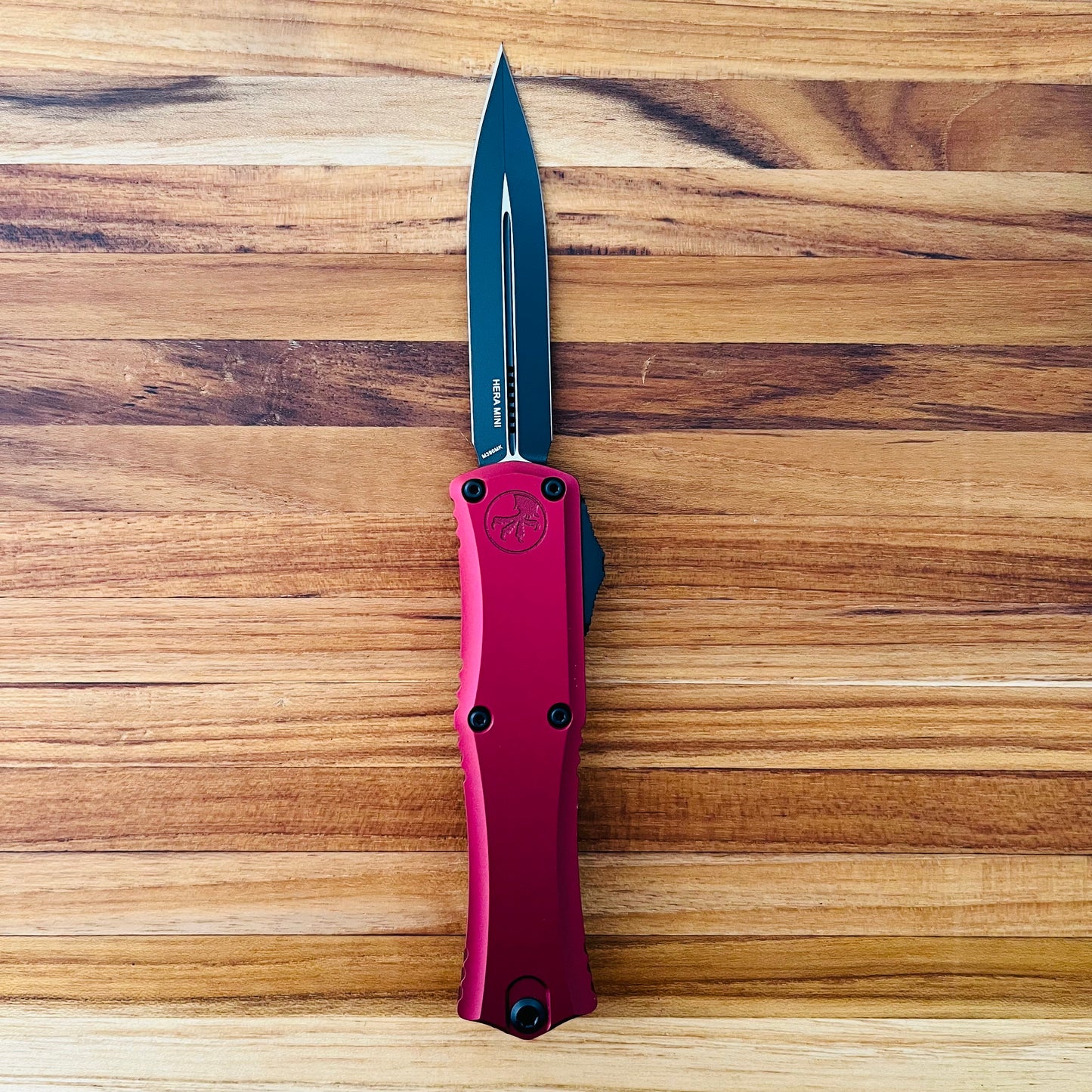 Microtech Mini Hera II 30th Anniversary D/E 3" OTF w/ Merlot Aluminum Handle