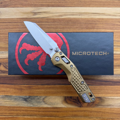 Microtech MSI Mini 3" Folding Knife w/ Tan Frag Aluminum Handle