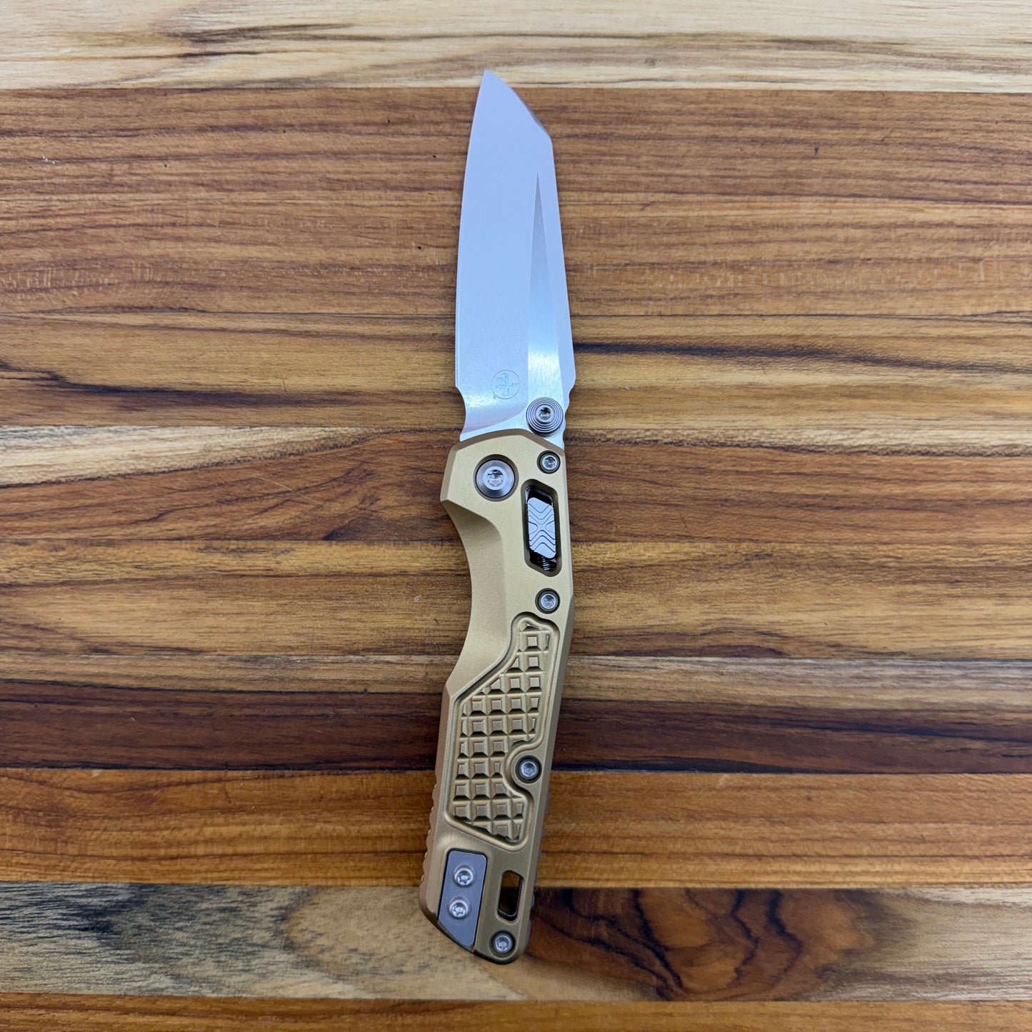 Microtech MSI Mini 3" Folding Knife w/ Tan Frag Aluminum Handle