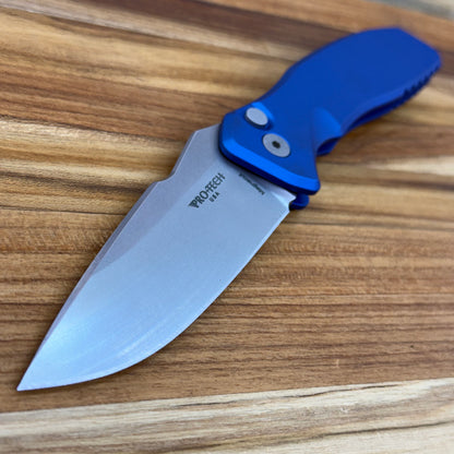 Pro-Tech Pallas 3.75" Auto w/ Blue Aluminum Handle