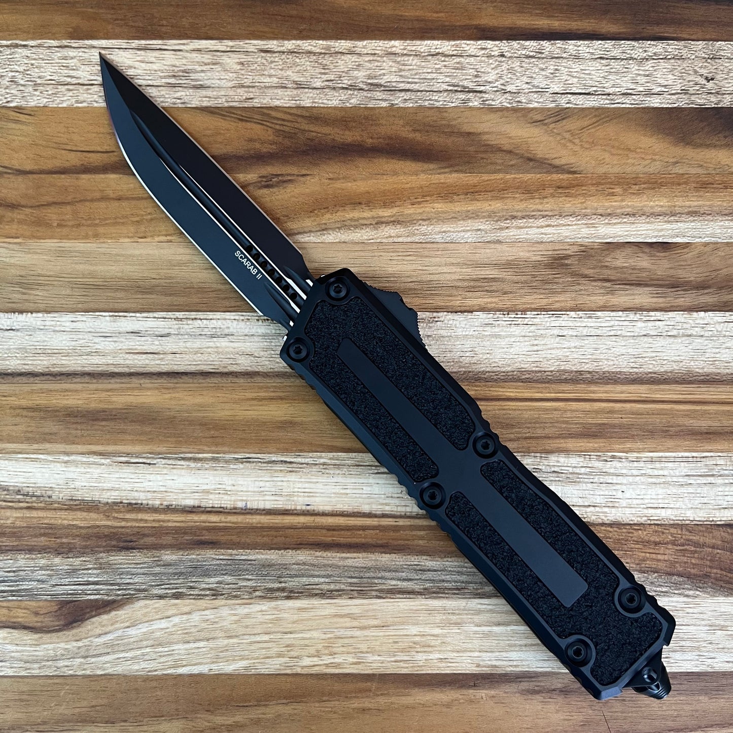 Microtech Gen III Scarab II D/E 4" OTF w/ Black Aluminum Handle