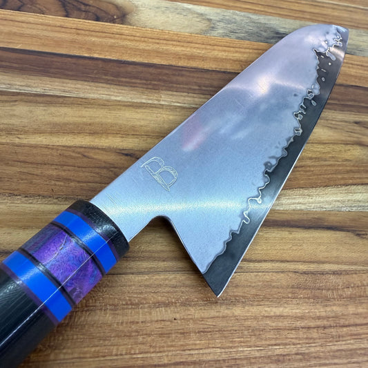 Baldwin Blades 190mm (7.5") Gyuto w/ Super Blue Sanmai Blade & Black Micarta Handle