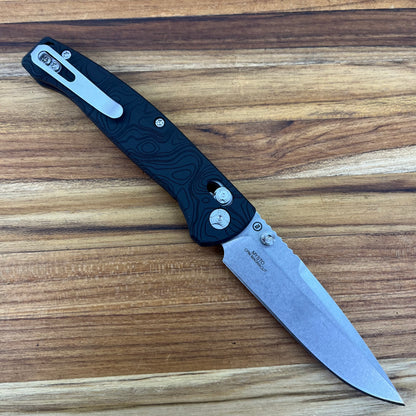 Hogue Mysto 3.4" Folding Knife w/ Black Diamond Richlite Handle