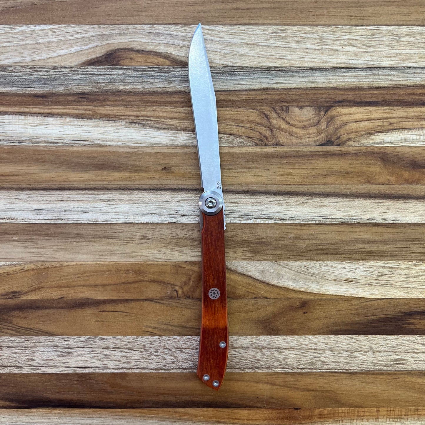 Kai Personal Folding Steak Knife 3.25" w/ Rosewood Handle and Sheath