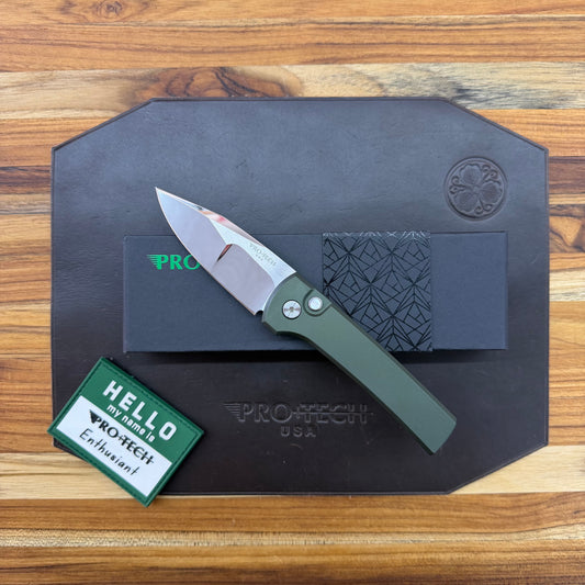 Pro-Tech 2026 Chavez Scapegoat Compact Custom 003 3" Auto w/ Green Handle