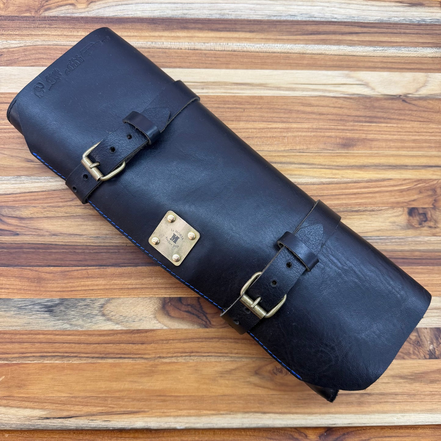 Le Morta 3 Piece Kitchen Knife Set w/ Leather Roll