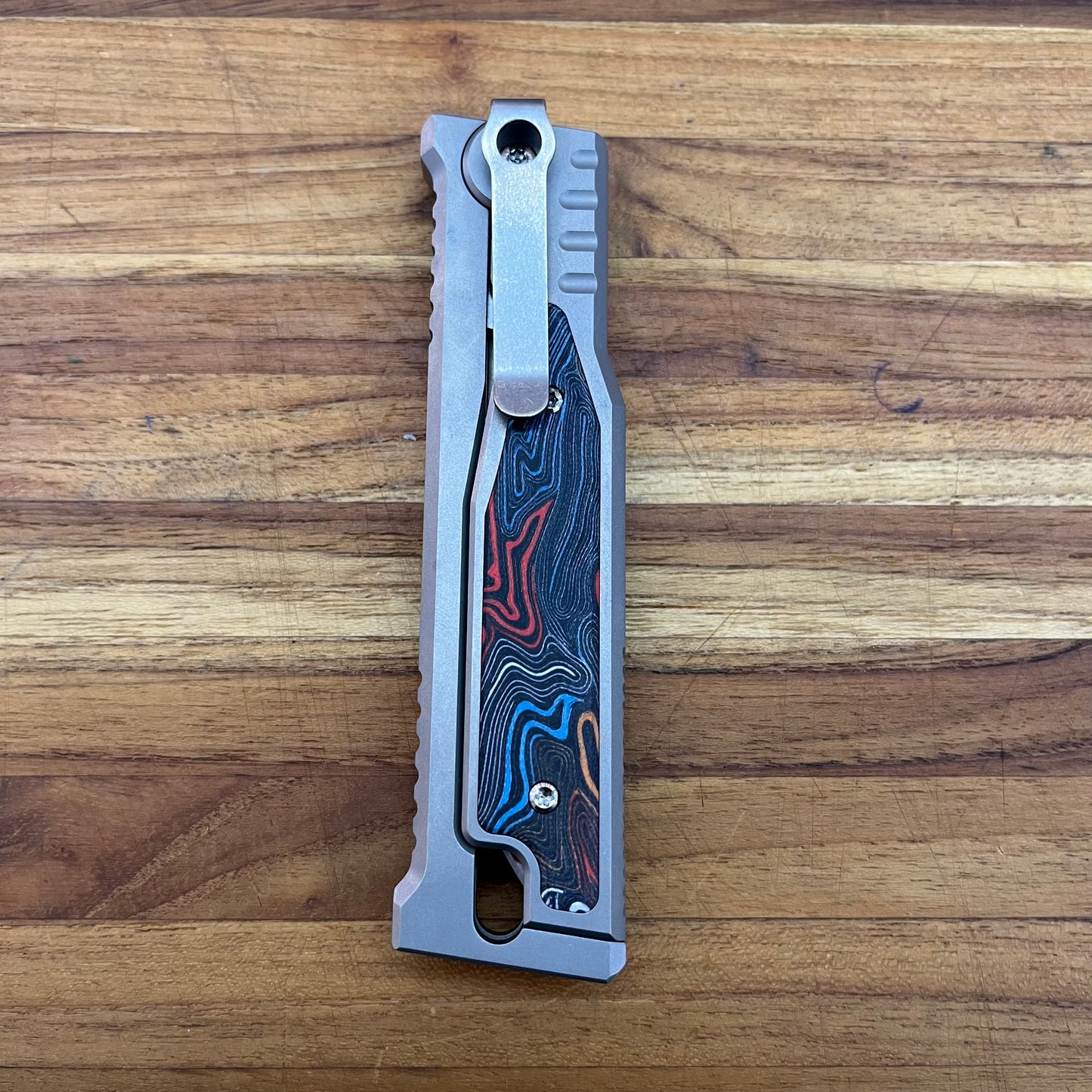 Reate EXO-M 3.25" Drop Point Gravity Knife w/ Multicolor Handle