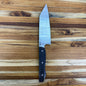 Meglio Blade Show Semi-Custom 6.5" Satin Kiritsuke w/ Black Dunes Carbon Fiber Handle