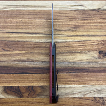 Pro-Tech Vero Synapse 3.5" Auto w/ Red Linen Micarta & Black Aluminum Handle