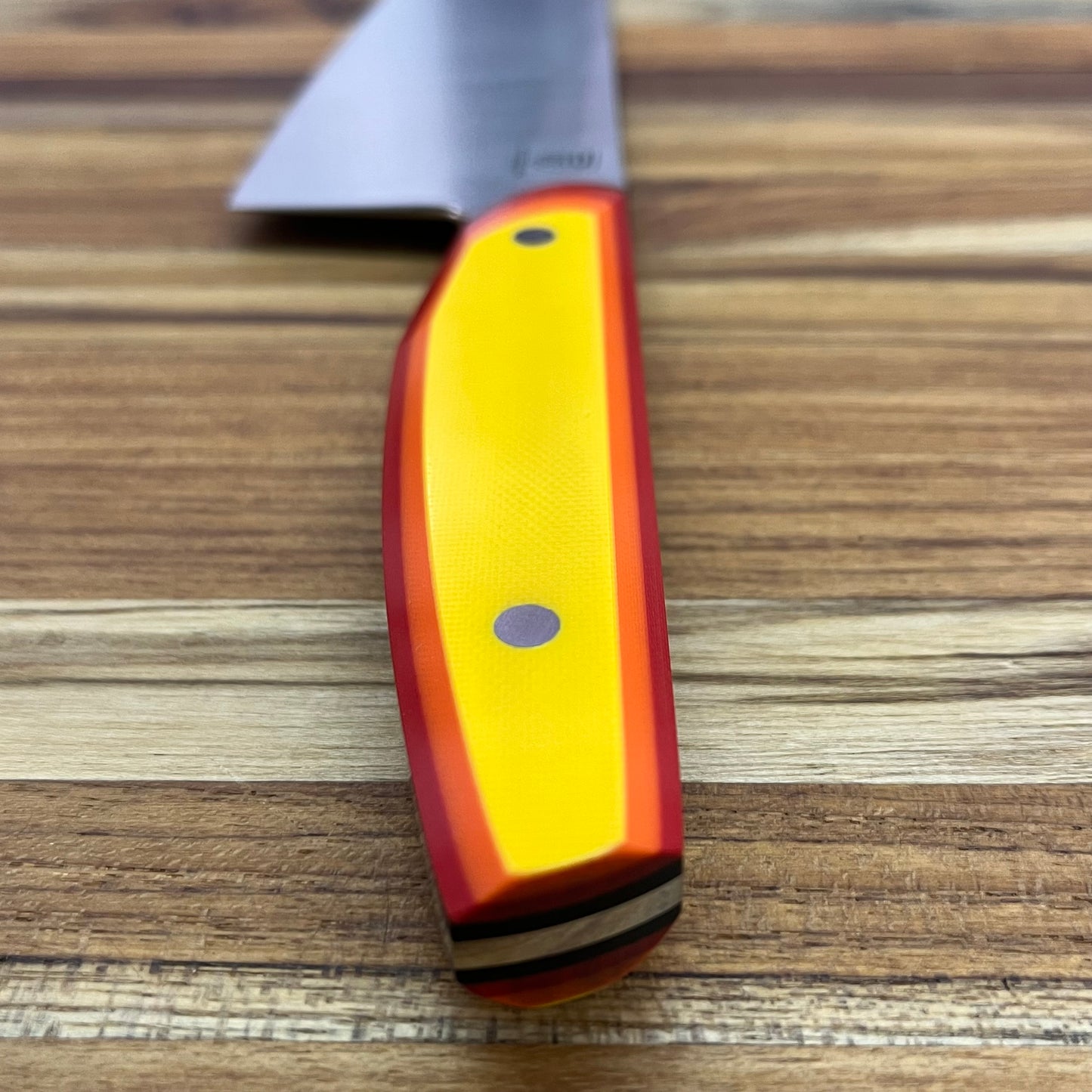 Patterson Forge Semi-Custom 200mm (8") Chef's Knife w/ Multicolored G10 Handle