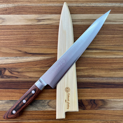 Kikuichi Magnetic Saya 210mm (8.25") Sujihiki w/ Poplar Wood
