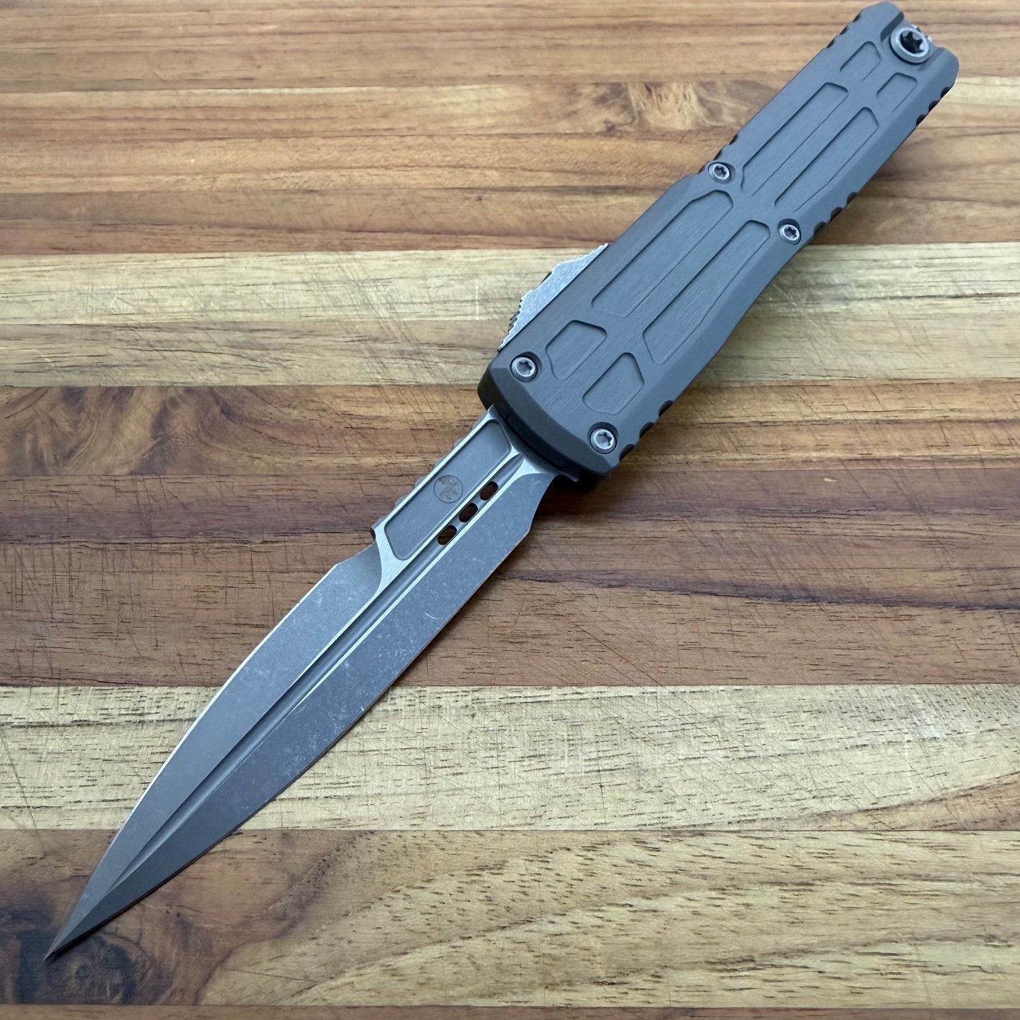 Microtech Ultratech EX ZBP Bayonet 3.5" OTF w/ Grey Aluminum Handle