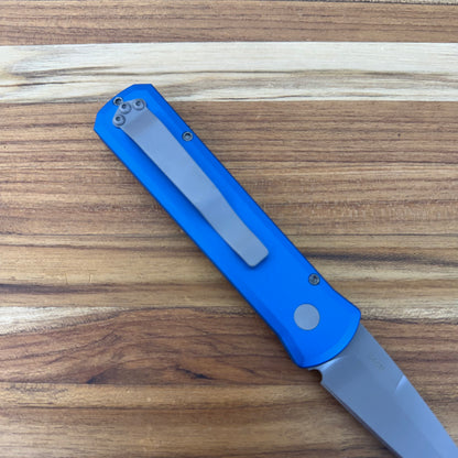 Pro-Tech Godson 3.15" Auto w/ Blue Aluminum Handle