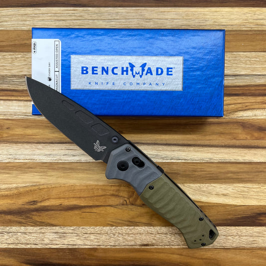 Benchmade PSK 3.5" Folding Knife w/ Gray & OD Green G10 Handle