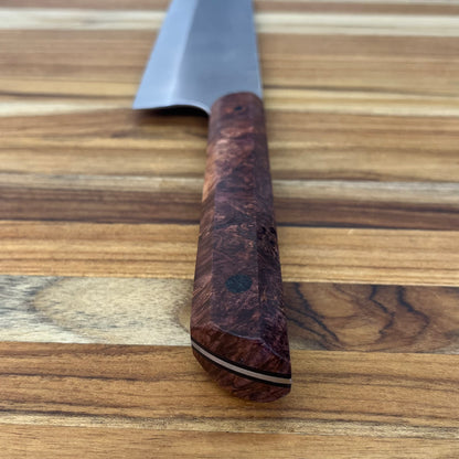 Running Man Forge Ready Series 240mm (9.5") Gyuto w/ Brown Maple Burl Handle