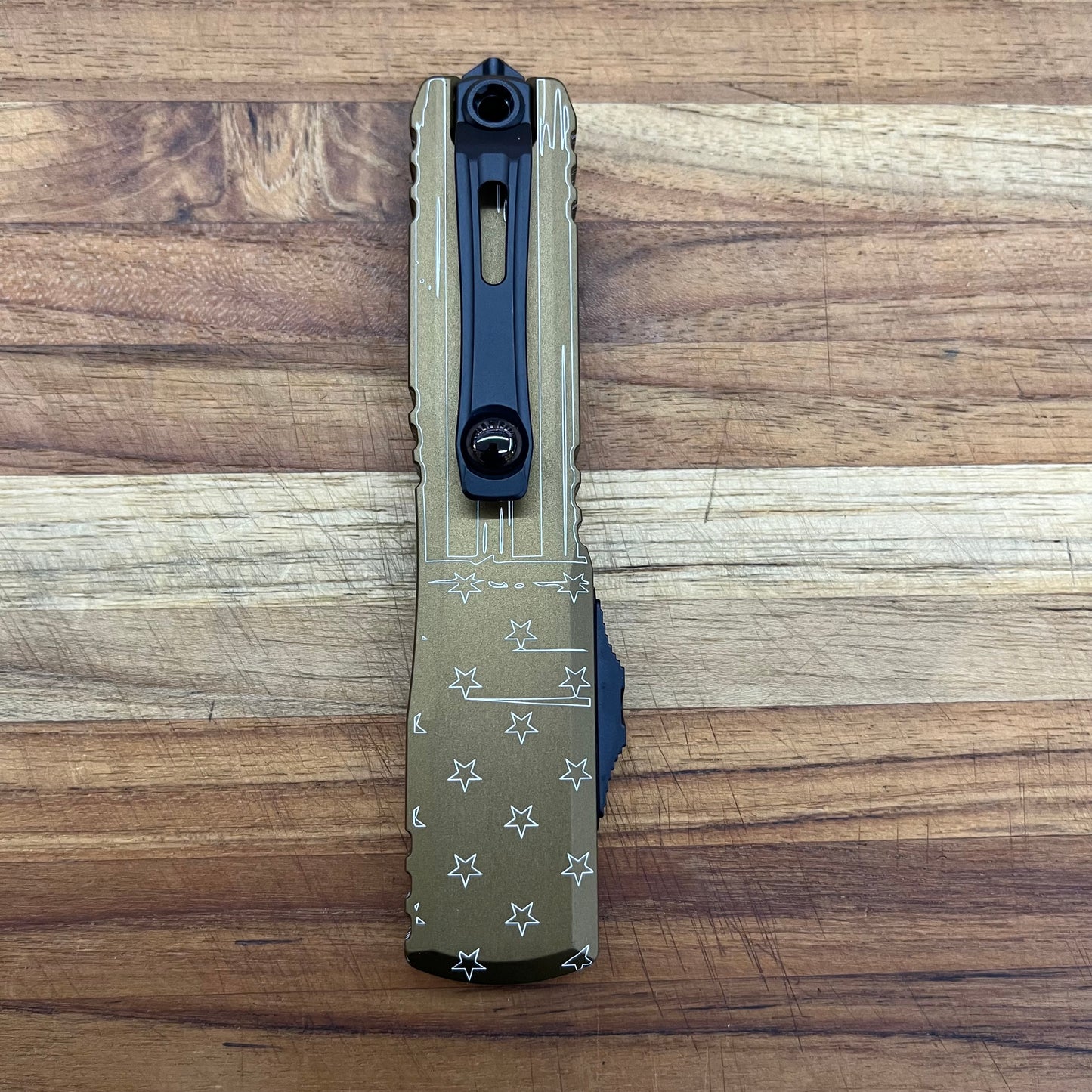 Microtech Ultratech Gen IV D/E 3.5" OTF w/ Tan Hero Aluminum Handle