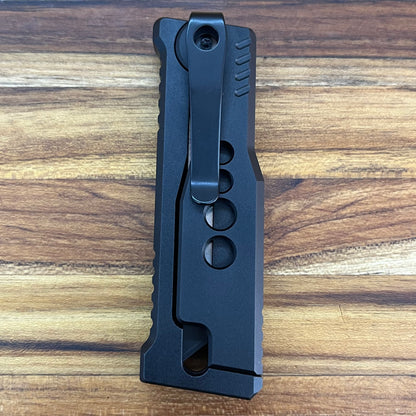 Reate Exo-U Gravity 2.5" Utility Knife w/ Black Speedhole Handle