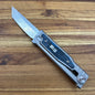Reate EXO-M 3.25" Tanto Gravity Knife w/ Blue & Black Handle