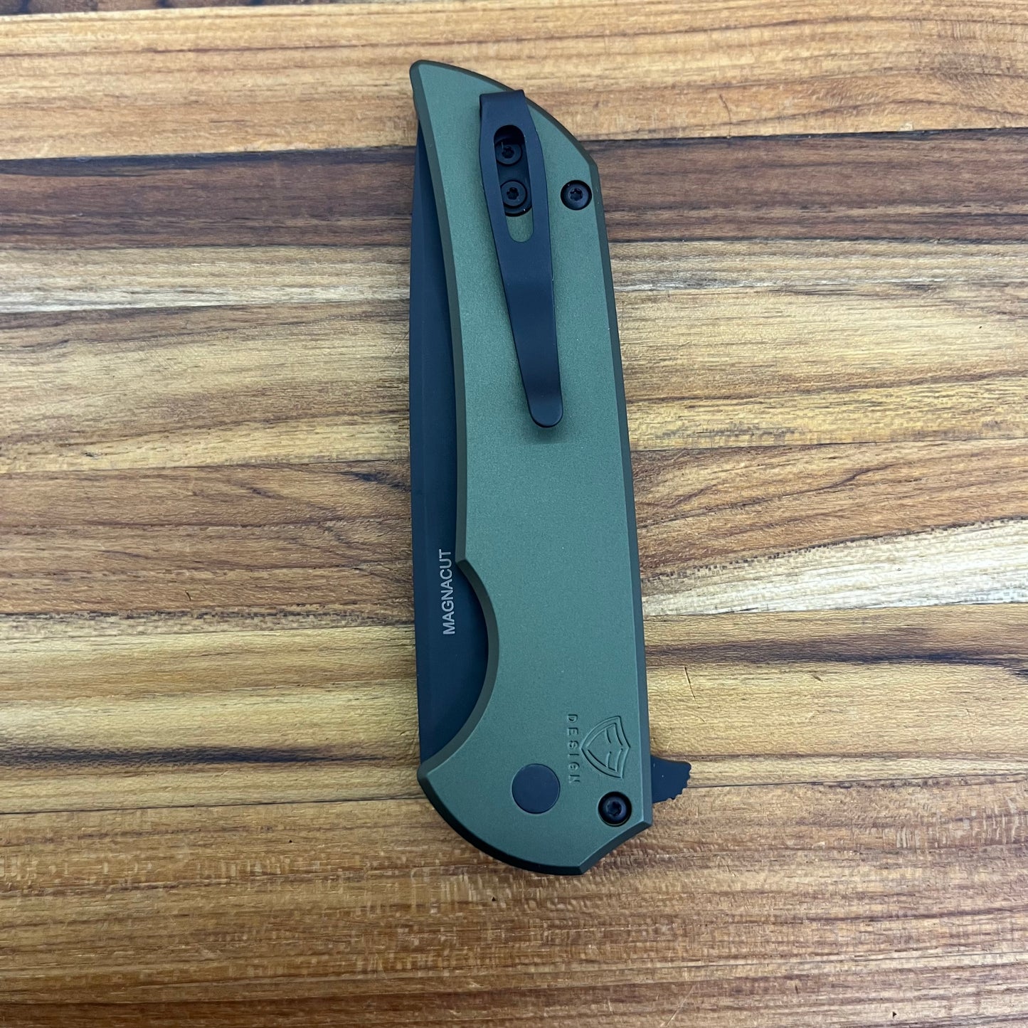Pro-Tech Mordax 3.5" Flipping Knife w/ Black DLC Blade & Green Aluminum Handle