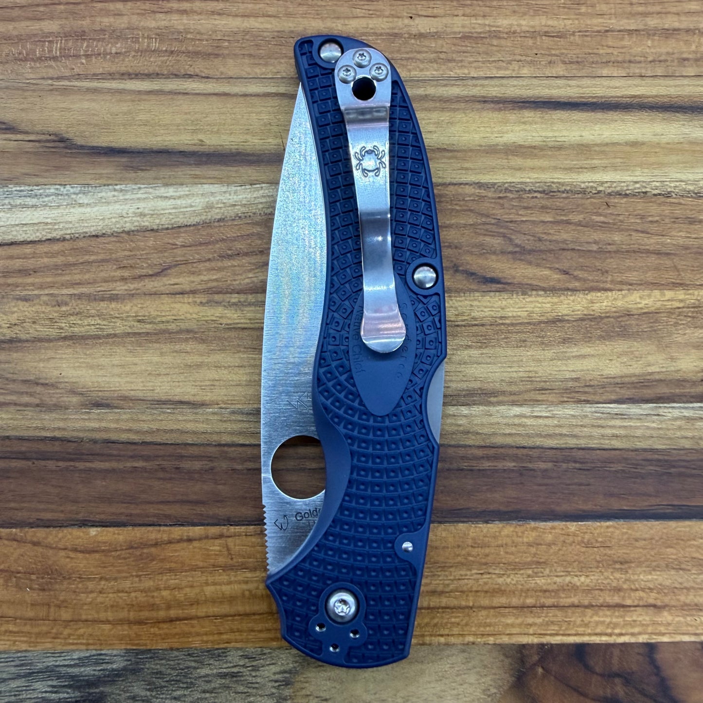 Spyderco Native Chief 4" Folding Knife w/ Dark Blue Handle
