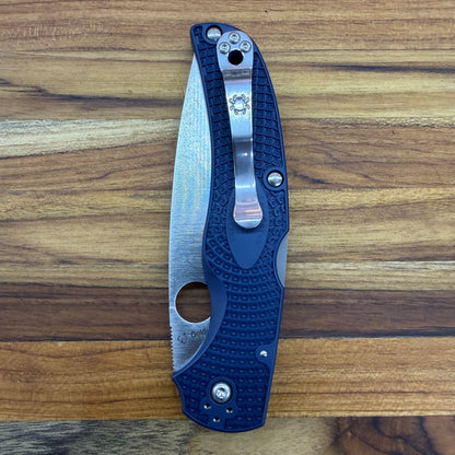 Spyderco Native Chief 4" Folding Knife w/ Dark Blue Handle