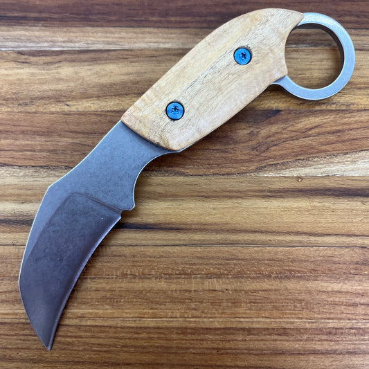 Meglio Blade Show Semi-Custom 2" MagnaCut Karambit w/ Yellow Primavera Handle & Kydex Sheath