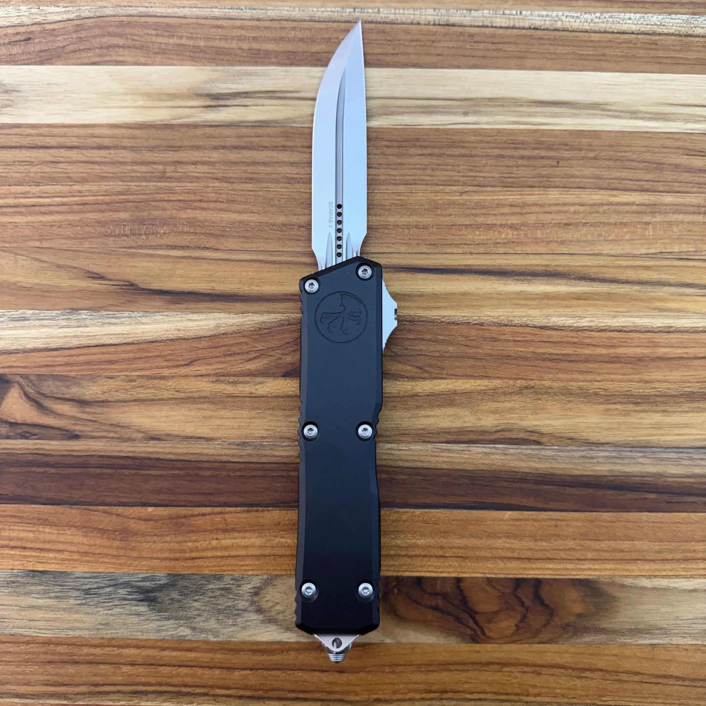 Microtech Scarab II Gen III Executive D/E-S 4" OTF w/ Black Aluminum Handle