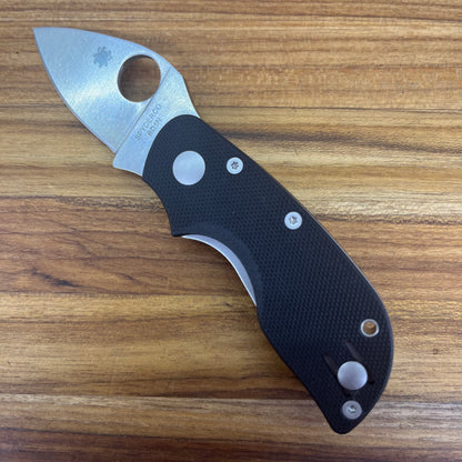 Spyderco Chicago 2" Folding Knife w/ Black G10 Handle