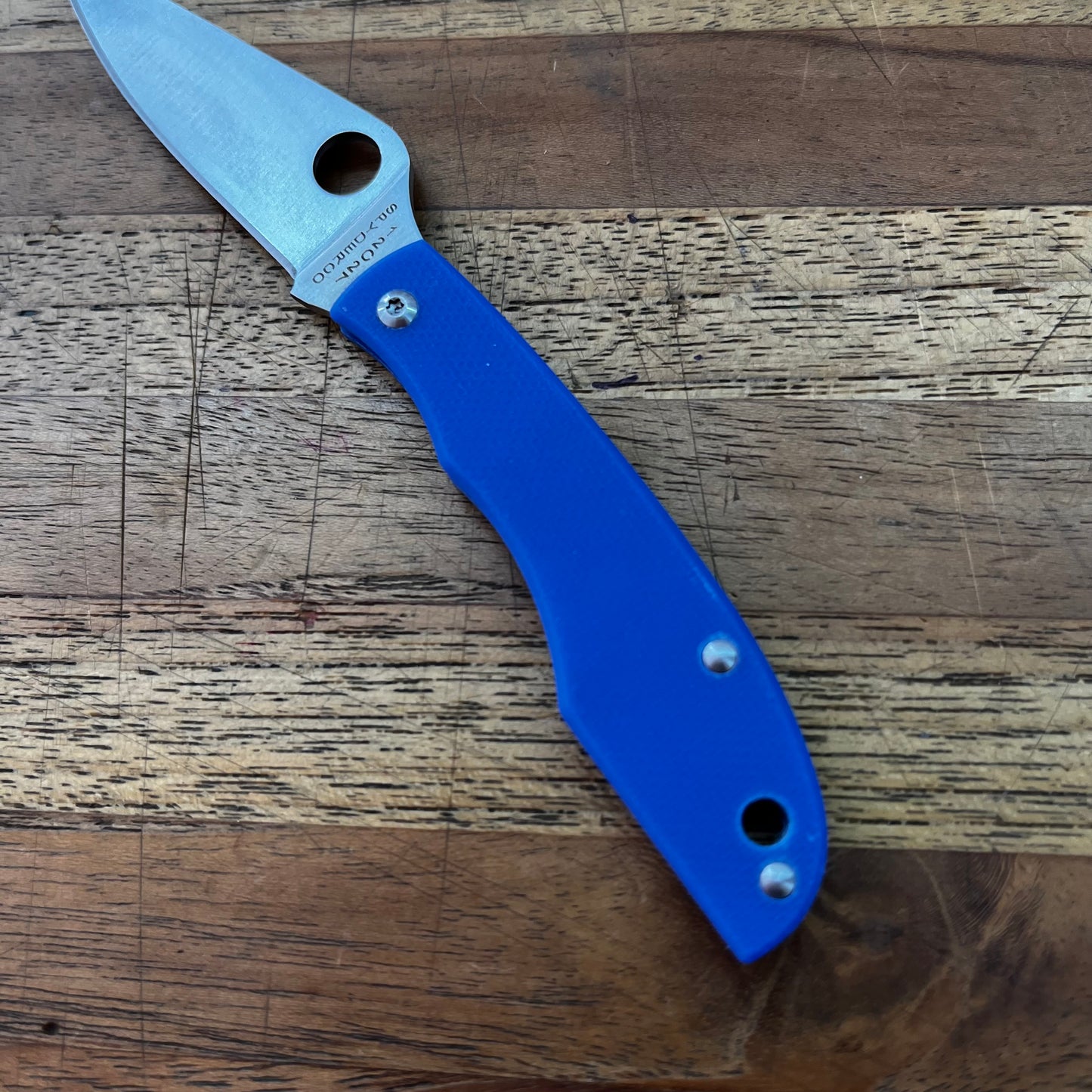 Spyderco Grasshopper 2" Folding Knife w/ Blue Handle