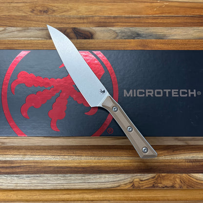 Microtech Culinary 6" Utility Knife w/ Coyote Tan G10 Handle