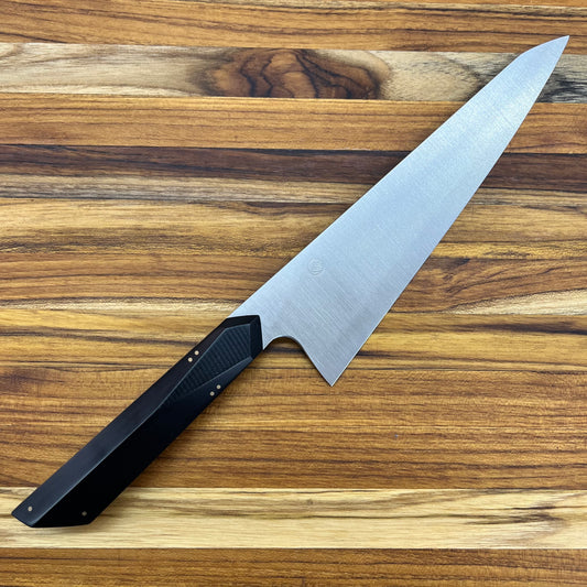 Enceladus 200mm (7.75") Gyuto w/ Black G10 Handle