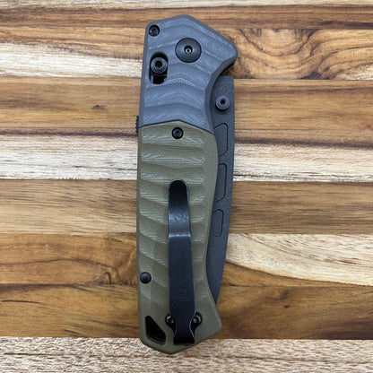 Benchmade PSK 3.5" Folding Knife w/ Gray & OD Green G10 Handle