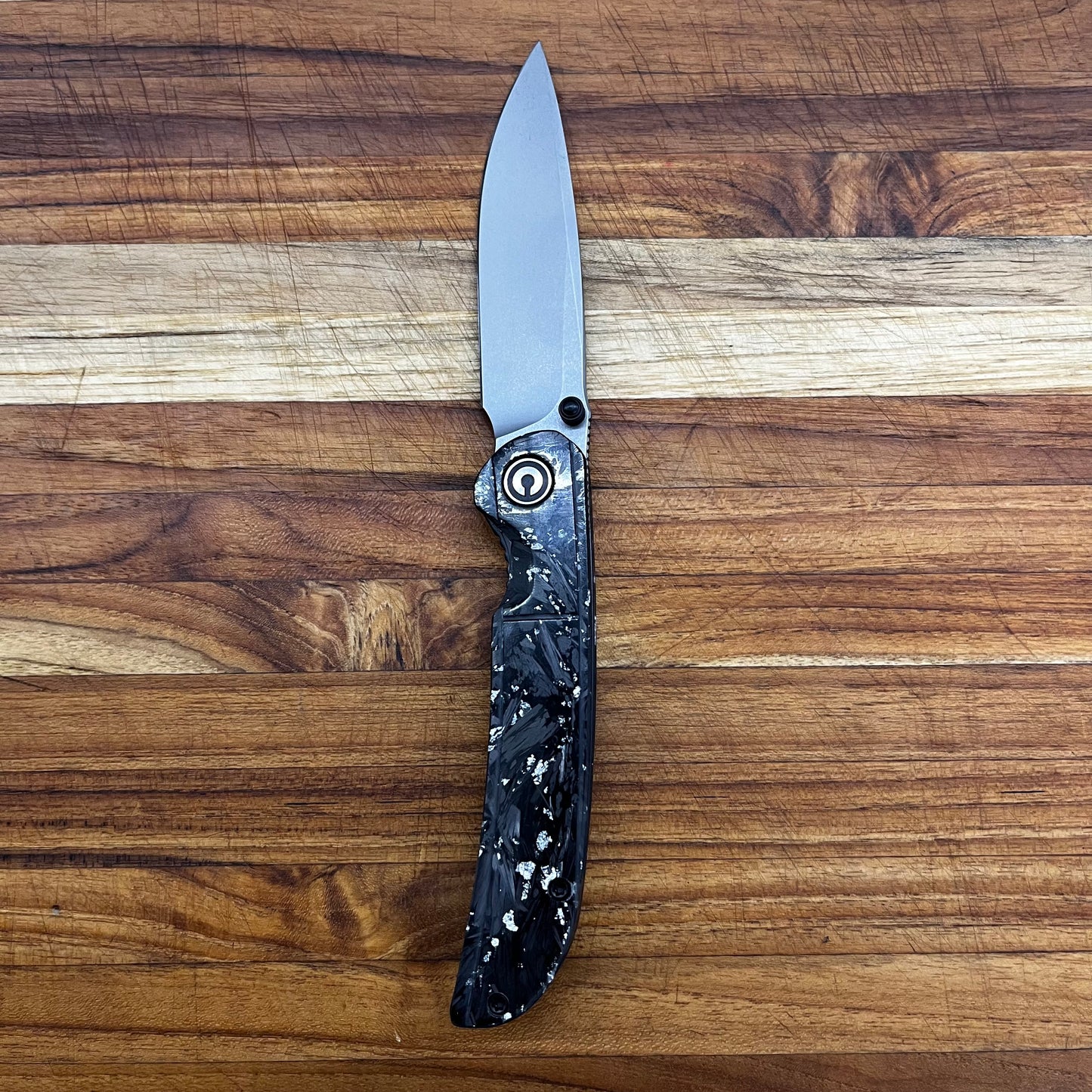 *DISCONTINUED* Civivi Imperium 3.5" Folding Knife w/ Shredded Carbon Fiber & Silver Handle