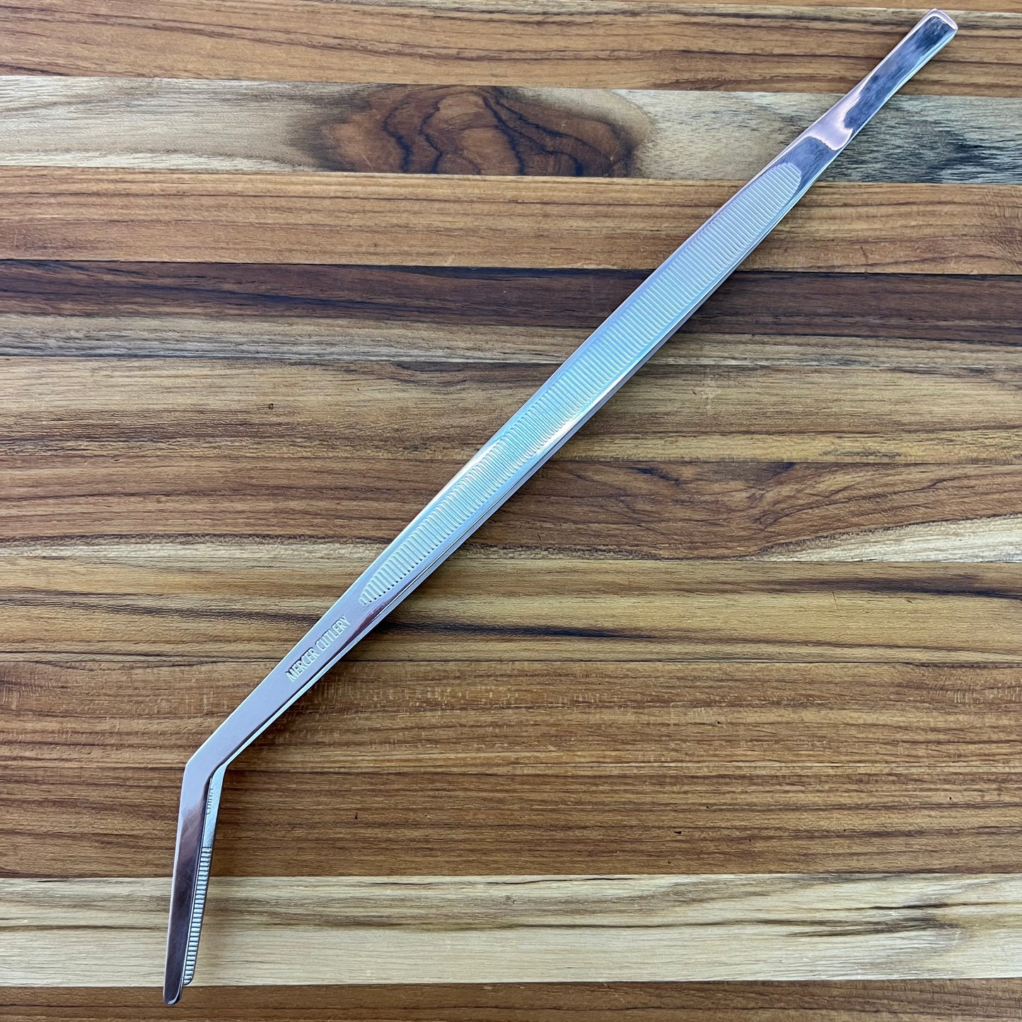 Mercer Tool Precision 11.75" Satin Platting Tong w/ Curved Tip