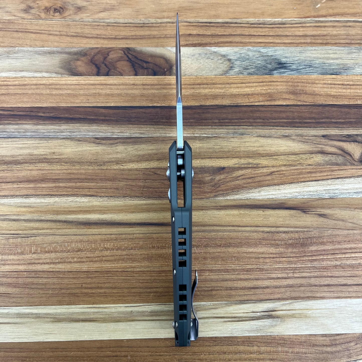 Hogue X5 4" Flipping Knife w/ OD Green Aluminum Handle