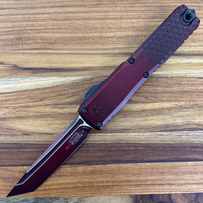 Microtech Ultratech Gen IV T/E 3.5" OTF w/ Half Tri-Grip Red Abrasion Aluminum Handle